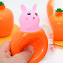 Cute Bunny Carrot Squishy Toy – Pop Up Rabbit Sensory Stress Relief Fidget Toy