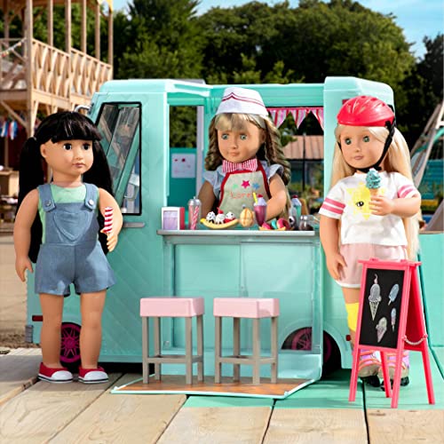 Our Generation Sweet Stop Ice Cream Truck Playset for 18-inch Dolls