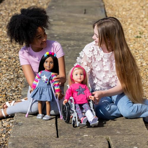 Kids Designafriend Dolls Wheelchair and Crutches Playset (Doll Sold Separately)