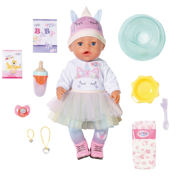 Baby Born Magic Unicorn Baby Doll with Accessories, 43cm, for Ages 3+