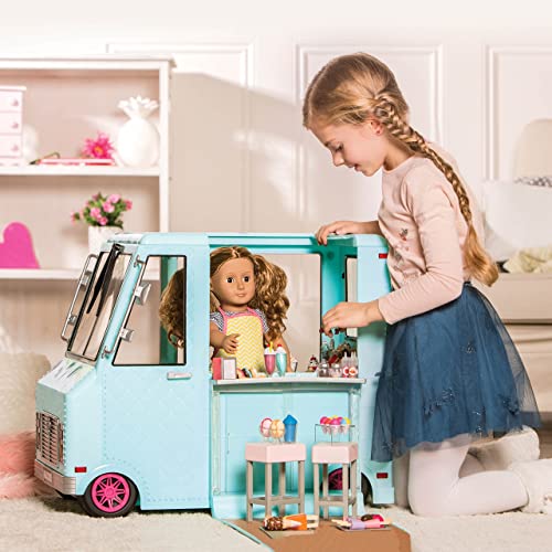 Our Generation Sweet Stop Ice Cream Truck Playset for 18-inch Dolls