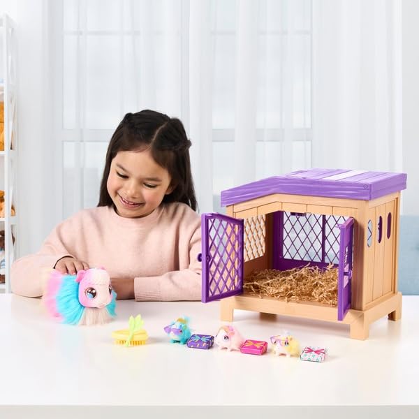 Kids Little Live Pets Guinea Pig Toy with Cage, Bed, Food and Accessories Rainbow Edition