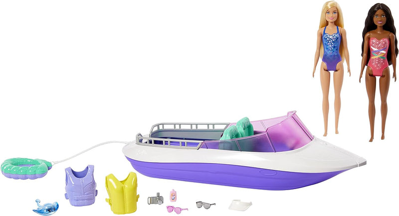 Barbie Mermaid Power Dolls Boat and Accessories