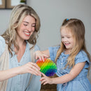 Rainbow Mesh Fidget Worm Toy – Stretchy Sensory Stress Relief Toy