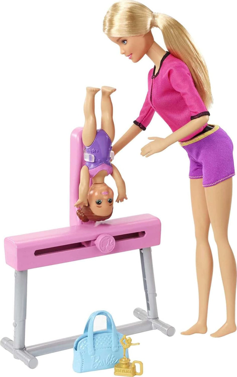 Barbie Gymnastics Coach Dolls & Playset