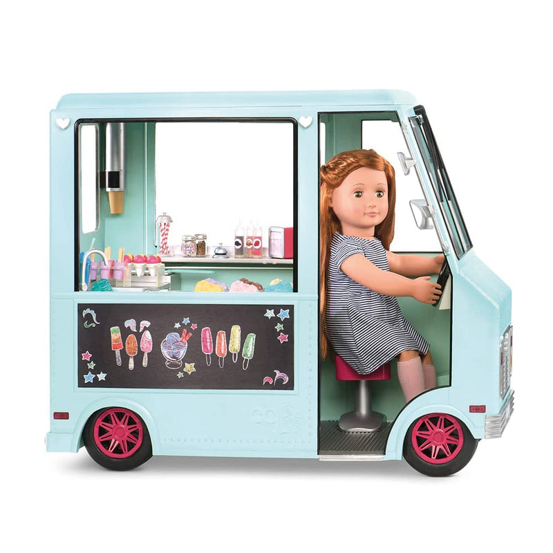 Our Generation Sweet Stop Ice Cream Truck Playset for 18-inch Dolls