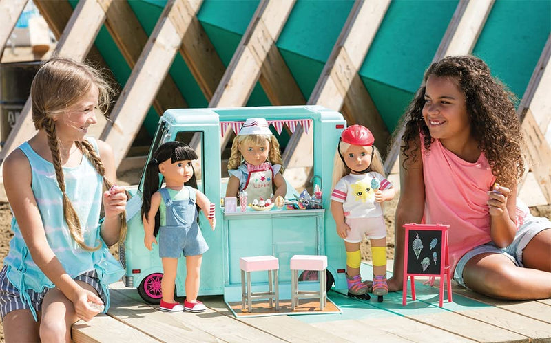 Our Generation Sweet Stop Ice Cream Truck Playset for 18-inch Dolls