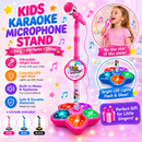 Kids Karaoke Microphone Stand with LED Lights