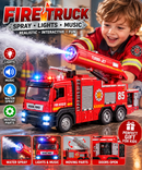 Fire Truck Toy with Water Spray, Lights & Sound