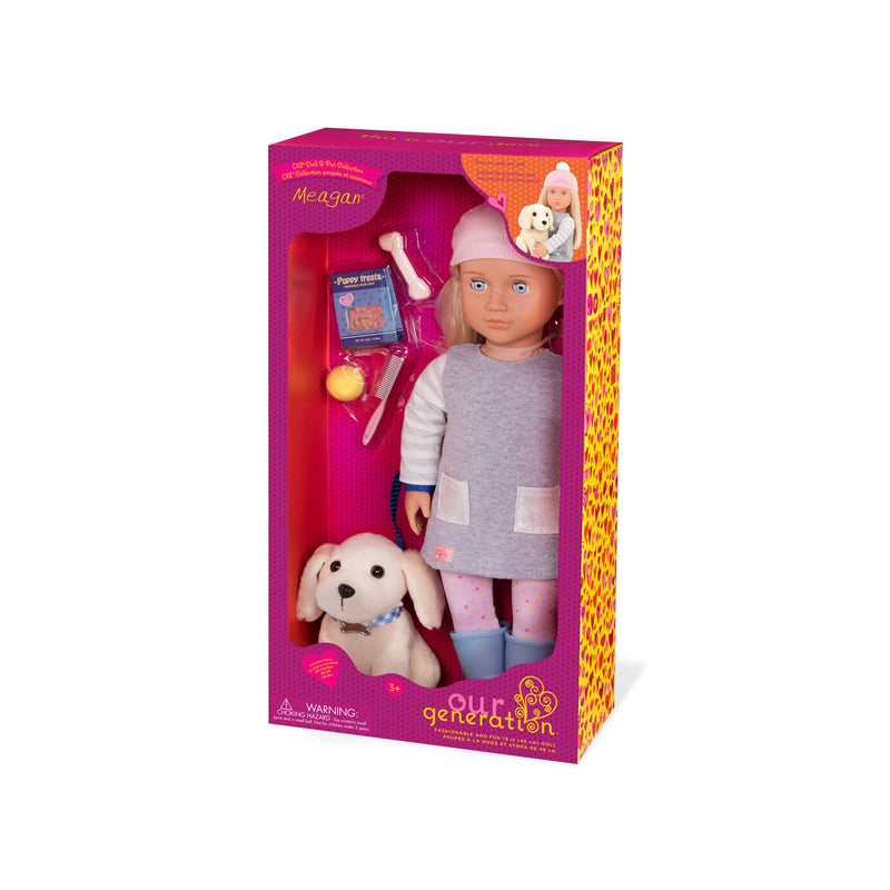 Our Generation Meagan Play Doll with Pet and Accessory Set