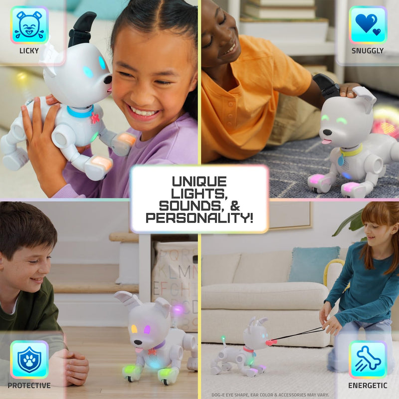 DOG-E Interactive Robot Dog with Colourful LED Lights & 200+ Sounds & Reactions