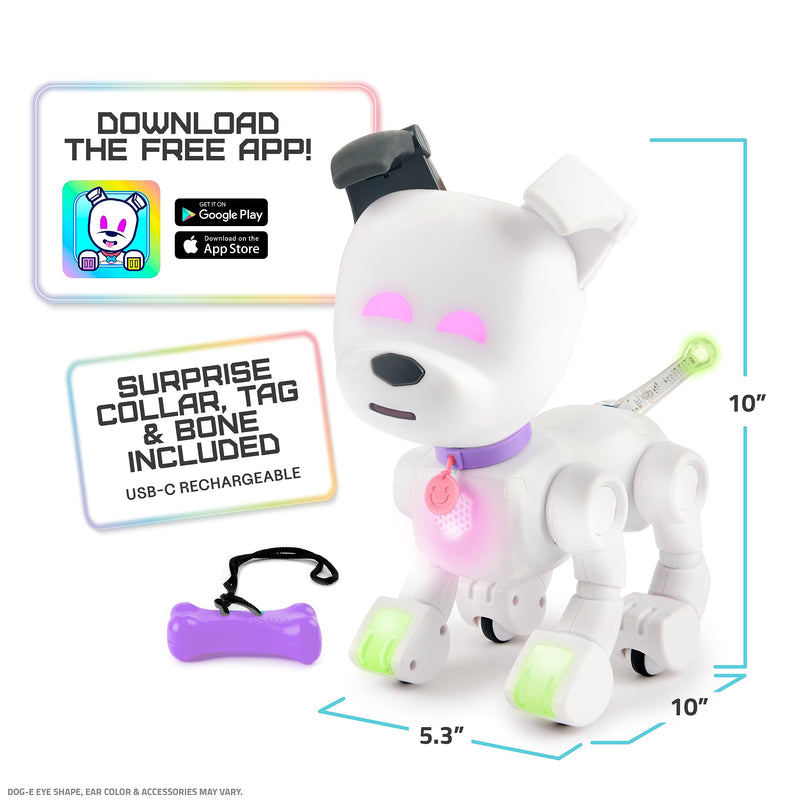 DOG-E Interactive Robot Dog with Colourful LED Lights & 200+ Sounds & Reactions