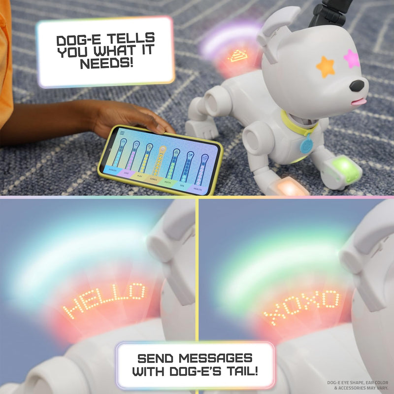 DOG-E Interactive Robot Dog with Colourful LED Lights & 200+ Sounds & Reactions