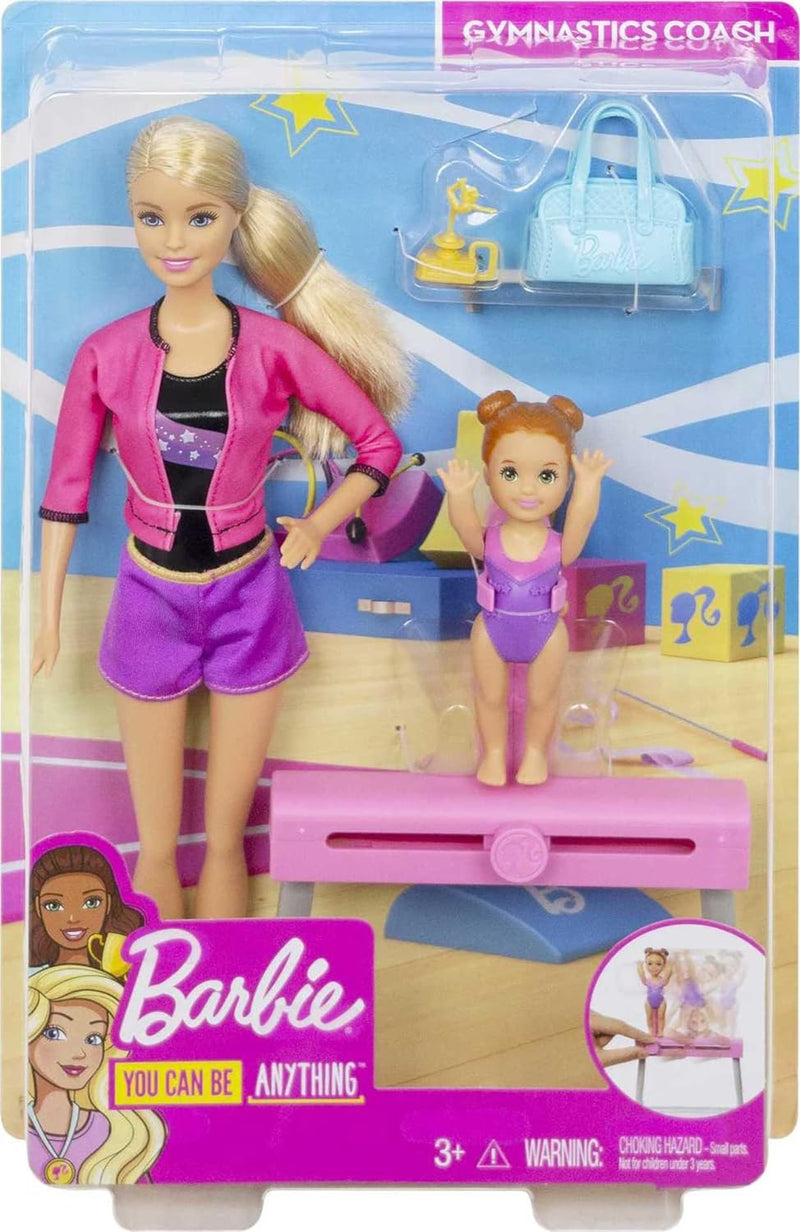 Barbie Gymnastics Coach Dolls & Playset