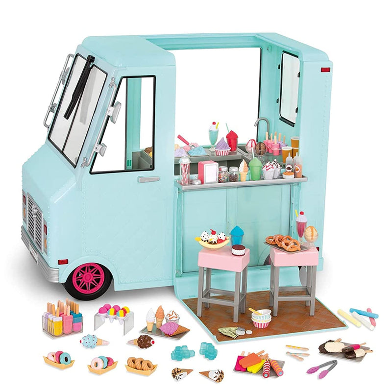 Our Generation Sweet Stop Ice Cream Truck Playset for 18-inch Dolls