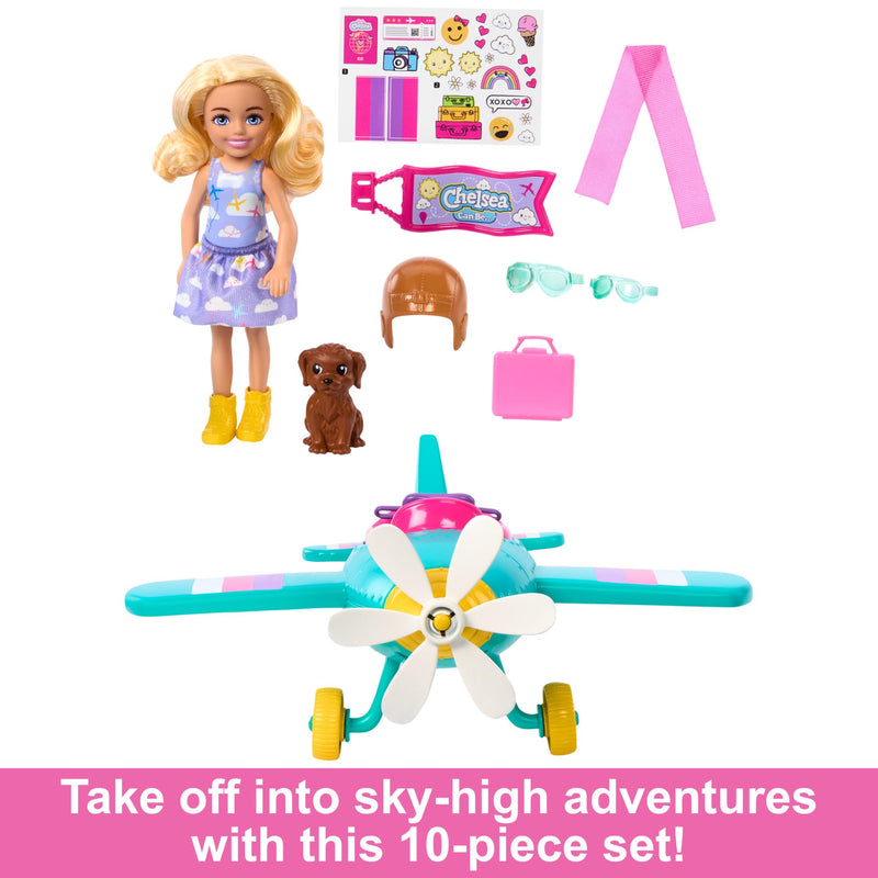 Barbie Chelsea Can Be Doll & Plane Playset With Accessories