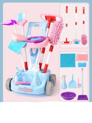 Kids Cleaning And Sweeping  Trolley Role Play Toy