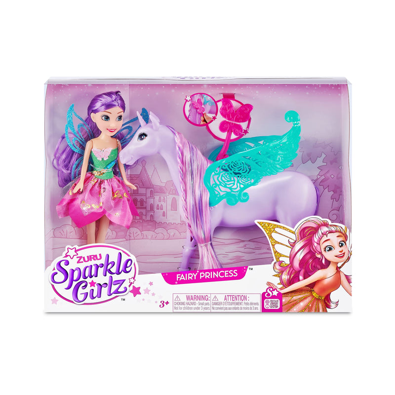 SPARKLE GIRLZ 100413 Fairy Princess with Unicorn Doll Set