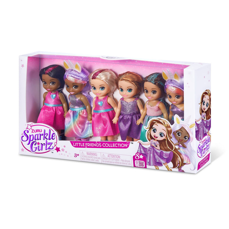 SPARKLE GIRLZ 6 Pack of Princess Fashion Dolls by ZURU