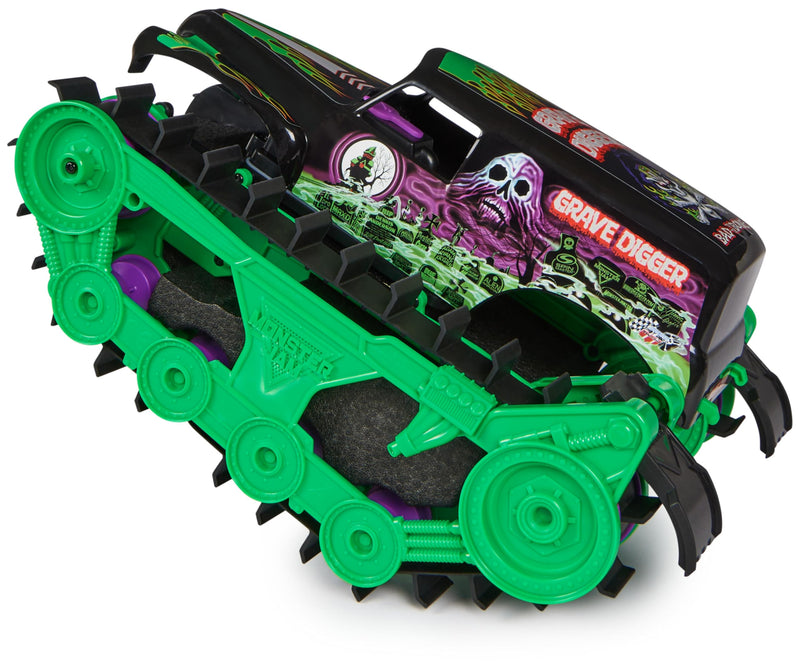 Monster Jam Grave Digger Trax All-Terrain Remote Control Outdoor Vehicle