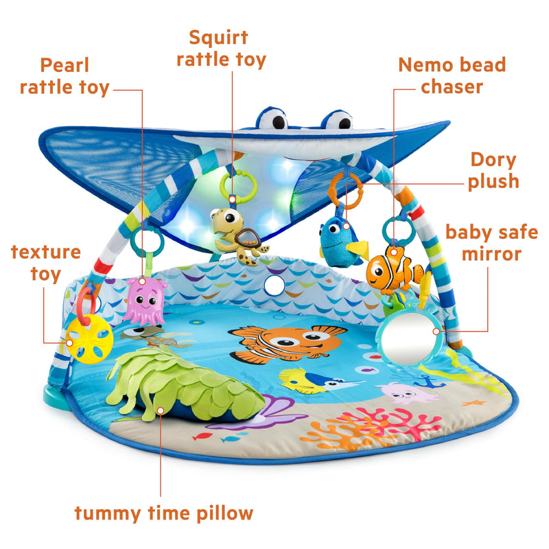 Bright Starts Disney Baby Finding Nemo Mr. Ray Ocean Lights Baby Gym