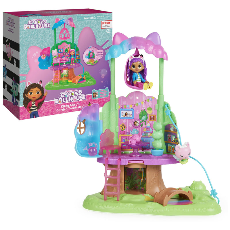 Gabby's Dollhouse Kitty Fairy's Garden Treehouse Playset for Ages 3 and above