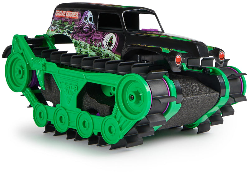 Monster Jam Grave Digger Trax All-Terrain Remote Control Outdoor Vehicle