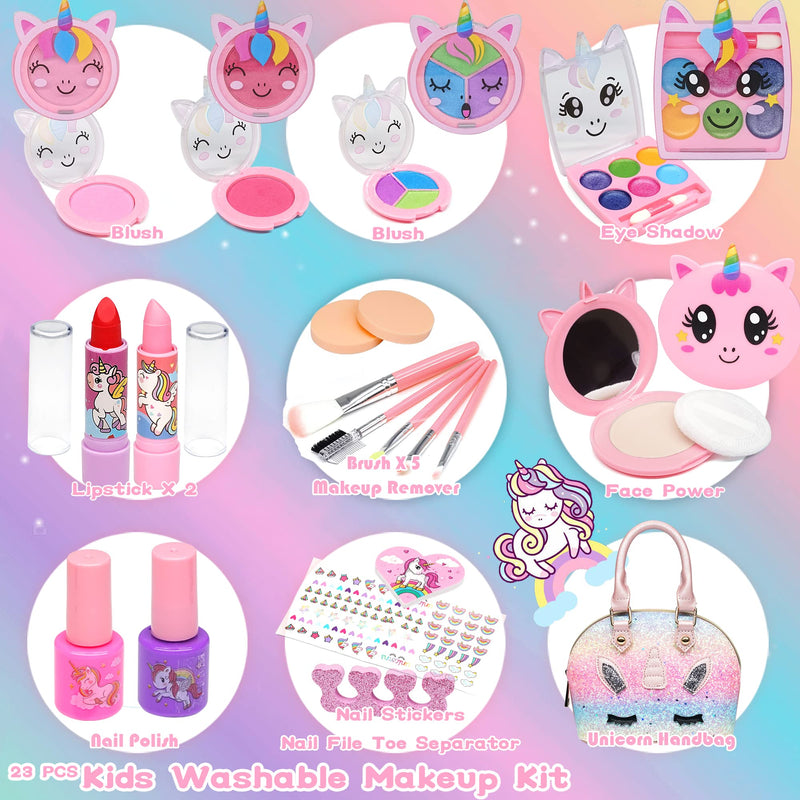 Kids Makeup Sets For Girls - Unicorn Washable Make Up Starter Kit