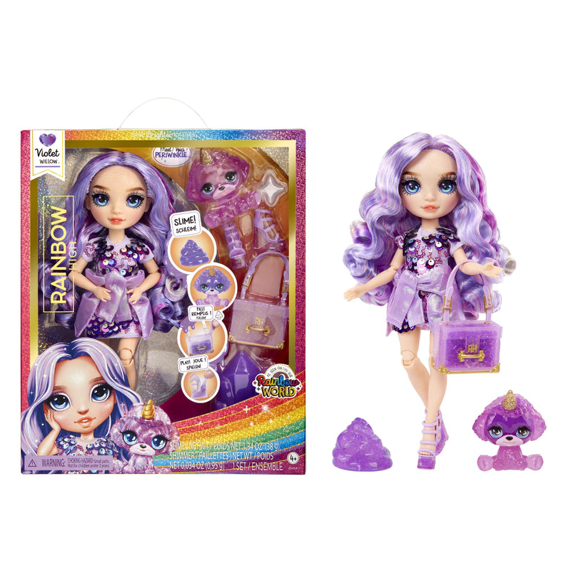 Rainbow High Classic Rainbow Doll Violet Willow Purple Doll for 4-12 Years