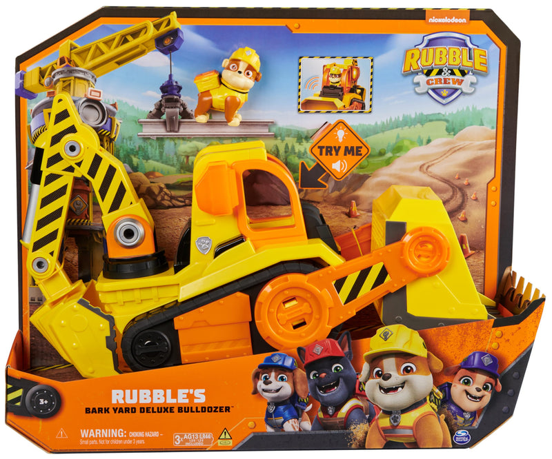 Rubble and Crew Rubble's Bark Yard Deluxe Bulldozer Truck Set For 3yrs+