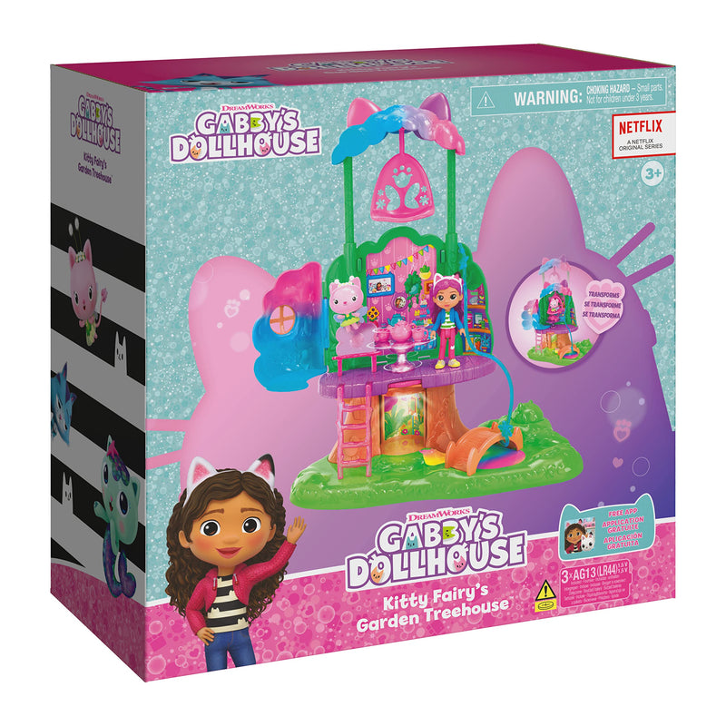 Gabby's Dollhouse Kitty Fairy's Garden Treehouse Playset for Ages 3 and above