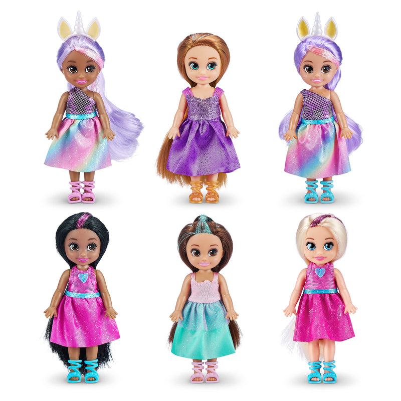 SPARKLE GIRLZ 6 Pack of Princess Fashion Dolls by ZURU