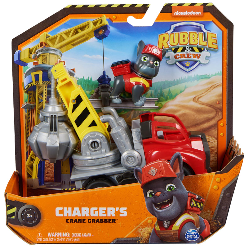 Rubble & Crew Charger's Crane Grabber Truck Set for Ages 3 and Up