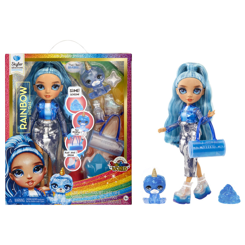 Rainbow High Classic Rainbow Skyler Bradshaw Blue Doll For 4-12 Years