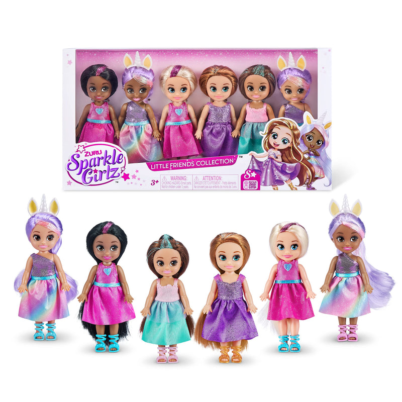 SPARKLE GIRLZ 6 Pack of Princess Fashion Dolls by ZURU