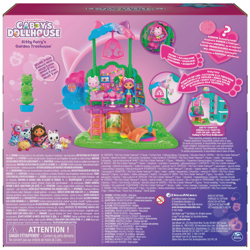 Gabby's Dollhouse Kitty Fairy's Garden Treehouse Playset for Ages 3 and above