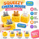 Pop-Up Mouse Cheese Squishy Toy – Funny Sensory Stress Relief Fidget Toy