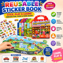 Reusable Sticker Busy Book for Kids – Portable Quiet Activity Book