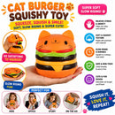 Cute Cat Burger Squishy – Slow Rising Sensory Stress Relief Toy
