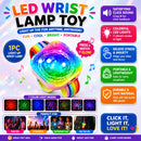 Rechargeable LED Wrist Lamp Bracelet for Kids – Light Up Party & Sensory Toy