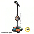 Kids Karaoke Microphone Stand with LED Lights
