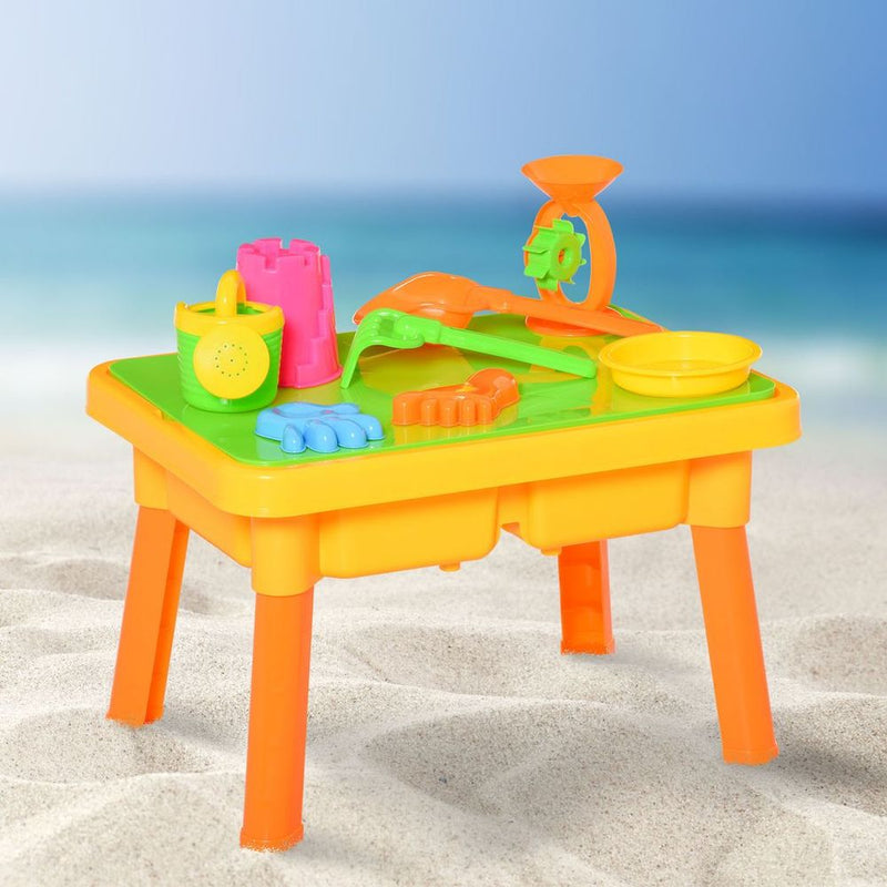 Sand and Water Table 16 pcs Beach Toy Set 2 in 1 Activities Playset