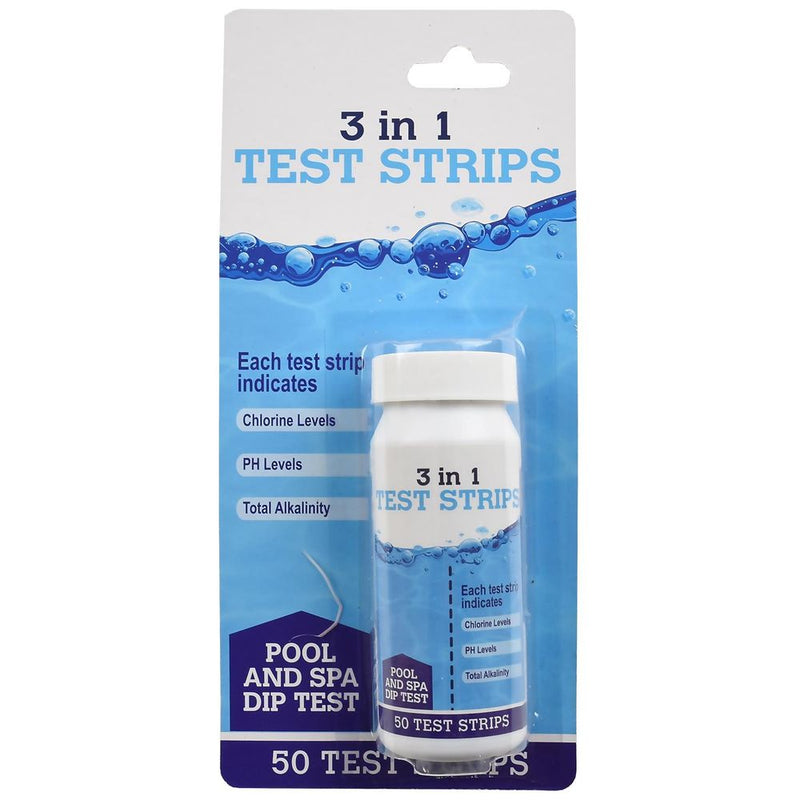 3 In 1 Pool And Spa Dip Test Strips 50 Pack AS-25822