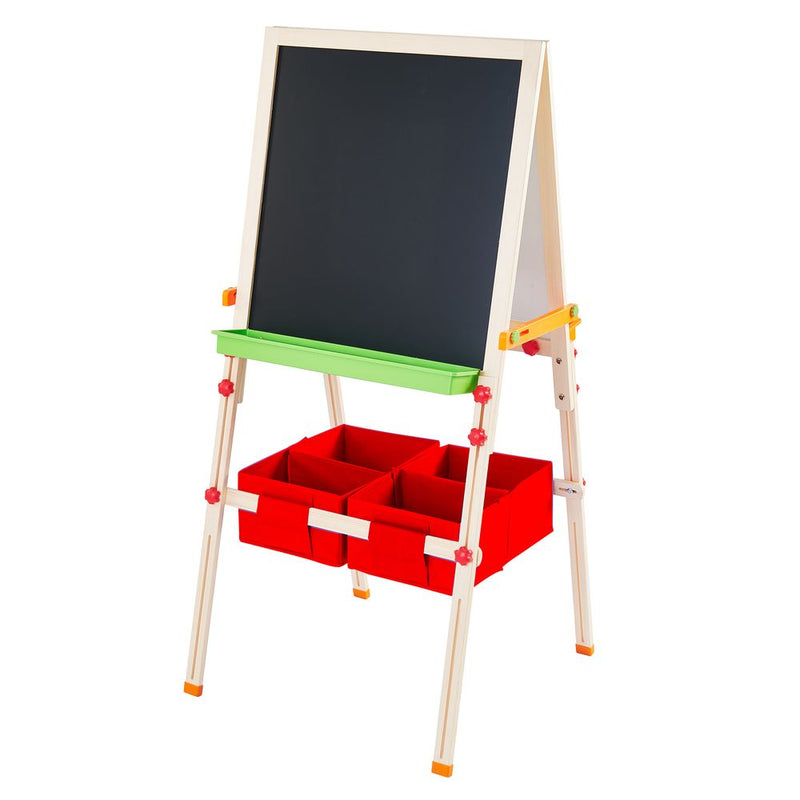 Kids Easel Chalkboard Blackboard Whiteboard Adjust Height