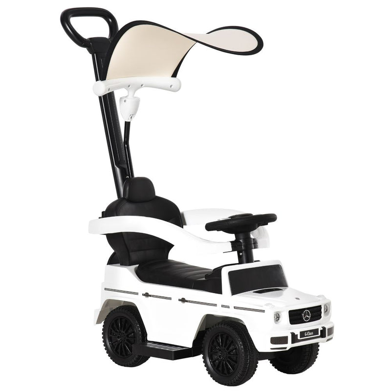 Benz G350 Ride-on Sliding Car Floor Slider Stroller Kids Vehicle, White