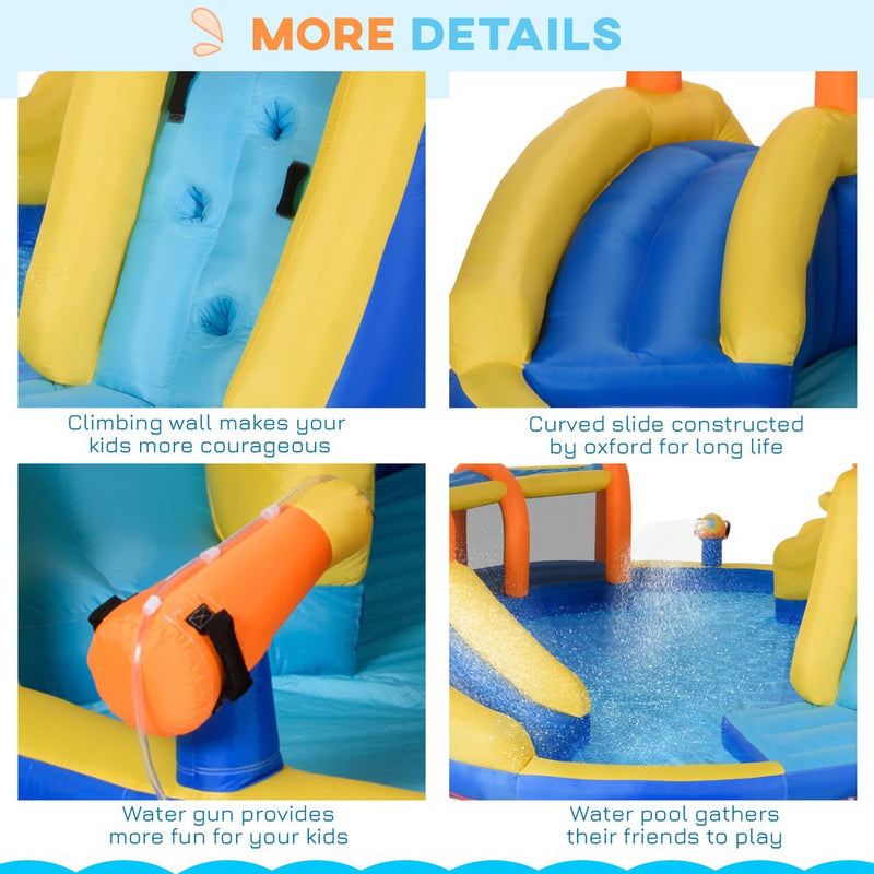 5 in 1 Kids Bouncy Castle Large Inflatable House Slide Water Gun