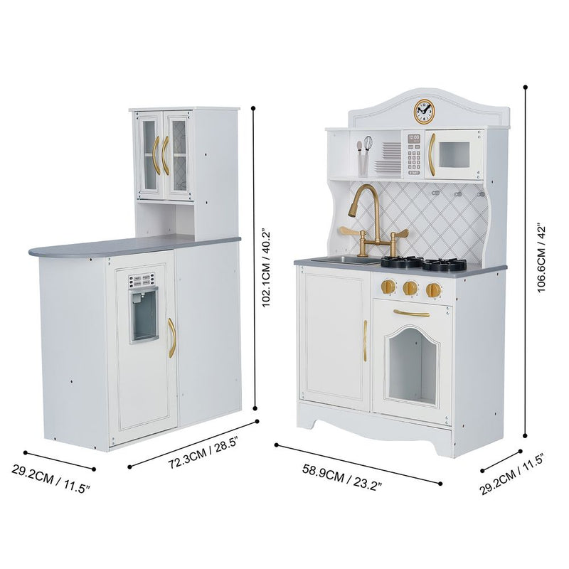 Little Chef Marseille Retro Play Kitchen White Playset