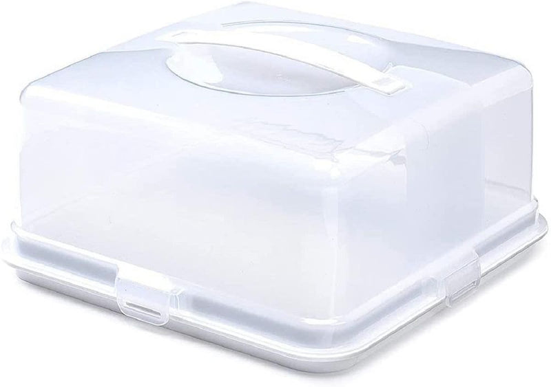 2 x Square Cake Box, Plastic,