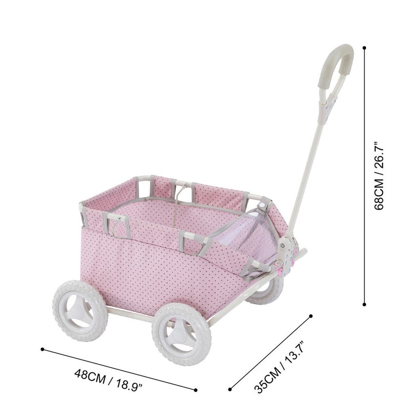 Olivia's Little World Baby Doll Pull Along Wagon Trolley Toy Cart OL-00007