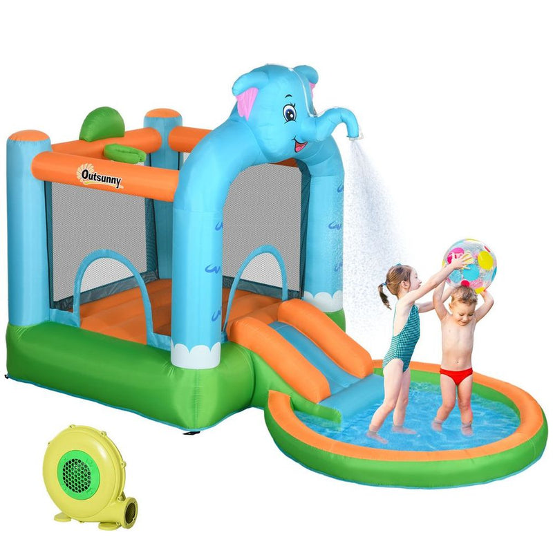 4 in 1 Inflatable Elephant-Themed Water Park, for 3-8Yrs